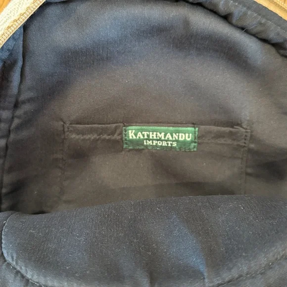 Mini Hemp Mushroom Backpack - 10" Handmade Cotton and Hemp Boho Bag from Nepal - Picture 11 of 11